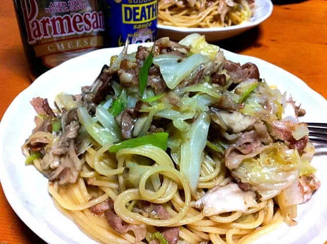 本日の晩ごはん♪中華風肉スパゲティ|あられさん