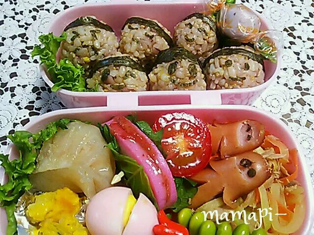 おはようごじゃります(^-^ゞ娘っち昨日遅くまで勉強して朝も私より早く起きてた～模試頑張って弁当☆|katumi  ueharaさん