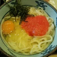 Snapdishの料理写真:明太釜玉うどん|うえださん