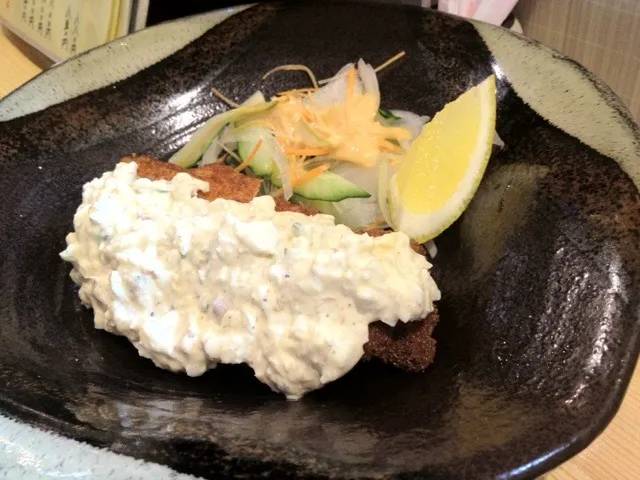 Fried salmon with tartar sauce|do dyuさん