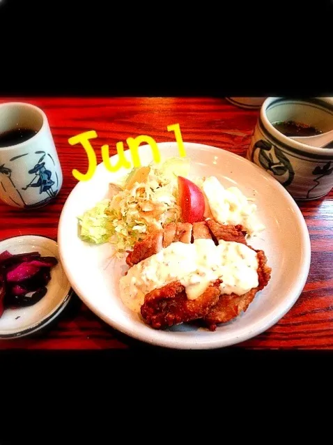 チキン南蛮定食（ご飯抜き）|中さんさん