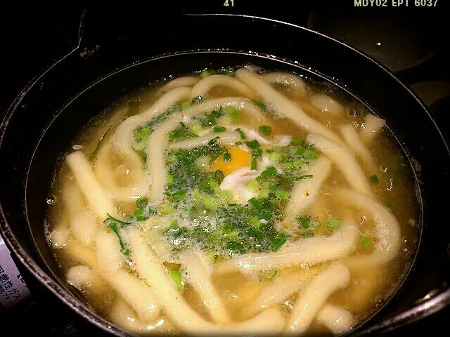 Snapdishの料理写真:もつなべの〆のうどん♪|やまもとまやさん