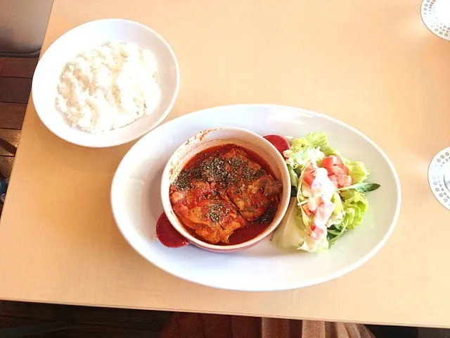 Snapdishの料理写真:鶏肉のやわらかトマト煮|なみさん