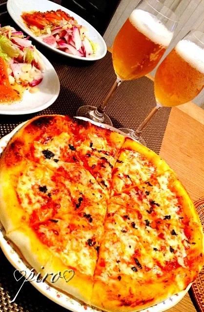 🍕米粉入りもっちり ナポリピッツァ Contain rice flour, Naples pizza|ピロさん