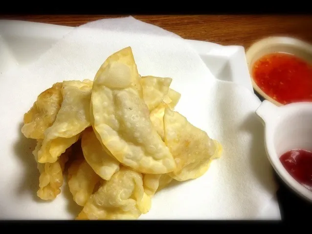 ツナポテト餃子の皮包み揚げ。|まゆみ。さん