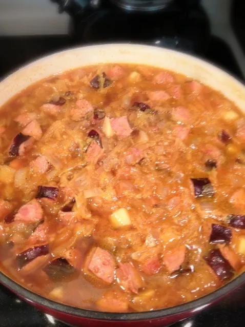 Smoked Kielbasa Sauerkraut Soup|http://melissasmenu.wordpress.com/さん