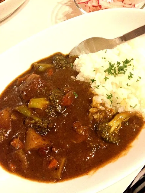 Snapdishの料理写真:焼き豚残り汁カレー|えさん