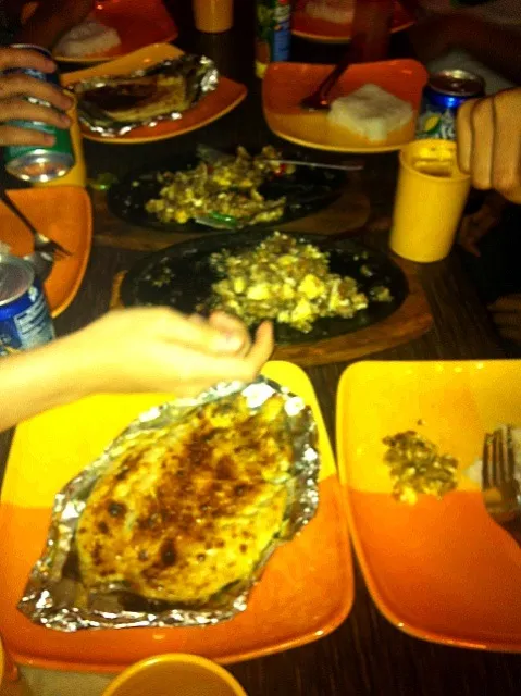 Snapdishの料理写真:Baked Bangus and Sisig|Christel Barrrettoさん