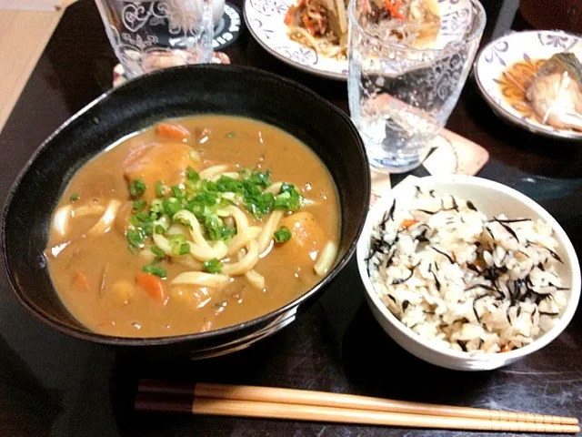 Snapdishの料理写真:カレーうどん定食|T.hananaさん