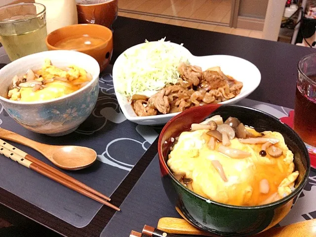 生姜焼き＆あんかけ卵丼|みーさん