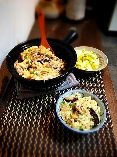 0987hiropon San's chicken and shitake clay pot rice|rick chanさん