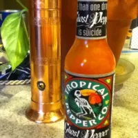 Tropical heat .. Ghost pepper hottest sauce "More than one drop is suicide" great for heating up chili|Megan Sweetさん