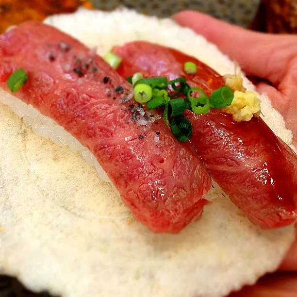 飛騨高山の飛騨牛のお寿司（＾ω＾）|まいこさん