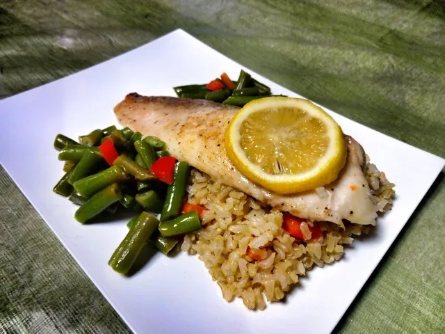 Tilapia over Rice and Greens|ryan foleyさん