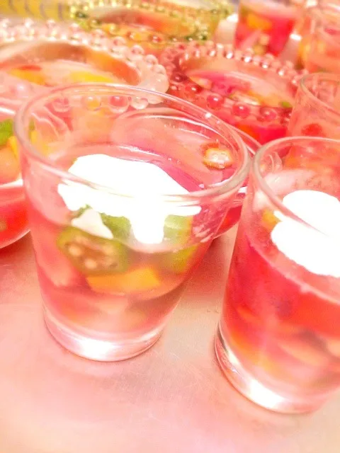 野菜のカクテル ソース付き Jelly vegetable cocktail|sawaさん