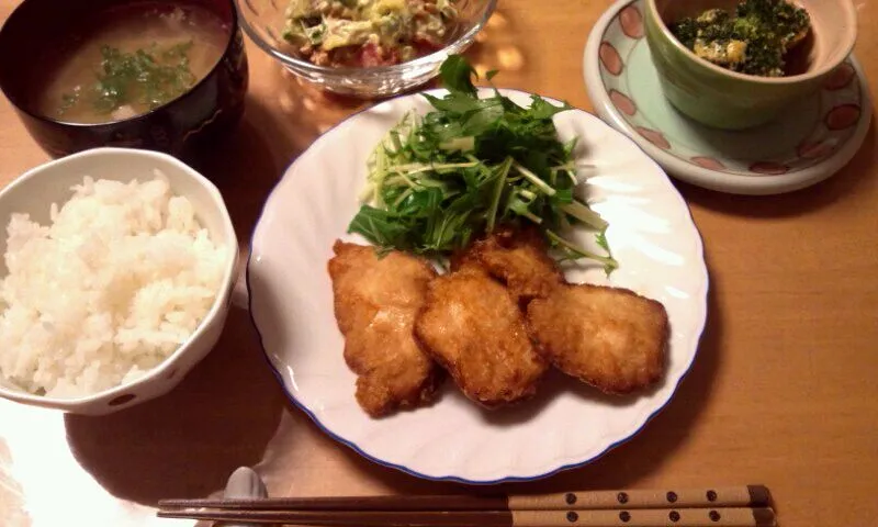 鶏むね肉の竜田揚げ定食|ミズノ　タカコさん