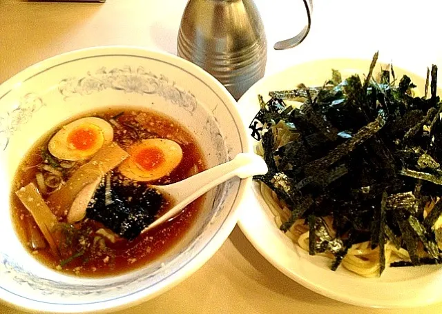 海苔玉子つけそば(つけ麺の元祖)|ヒロさん