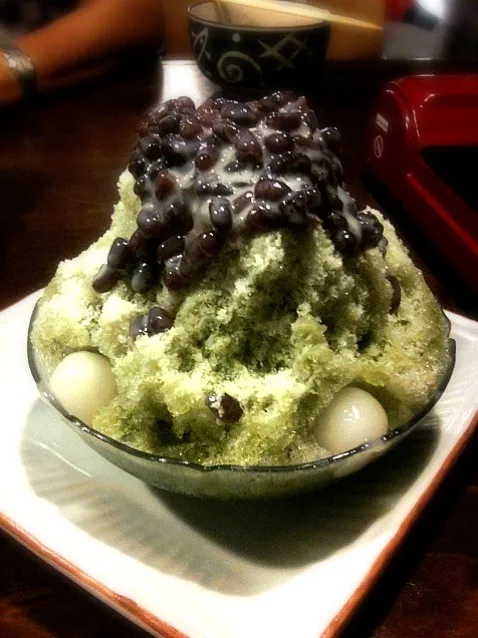 Ichiriki鍋ランチデザート 宇治金時のかき氷🍧でかいです(o^^o)|happymamaさん