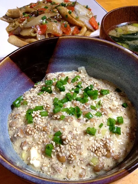 納豆と豆腐のふわとろ丼|カウンター嬢さん