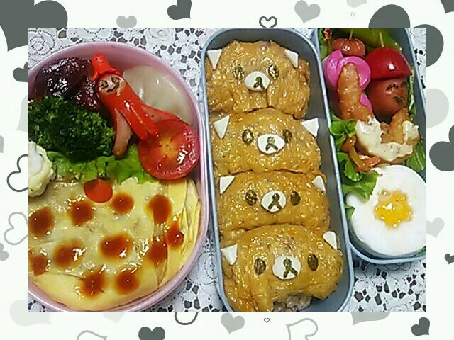 おはようごじゃります(^-^ゞ今日の娘っち学校&塾お二つ弁当☆休み明け頑張るぞo(｀^´*)|katumi  ueharaさん