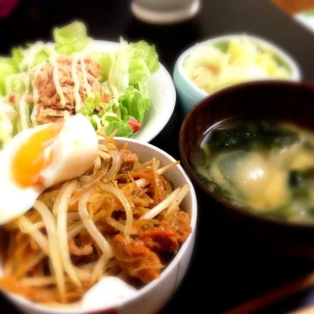 ビビンバ風♡丼|ももみわさん