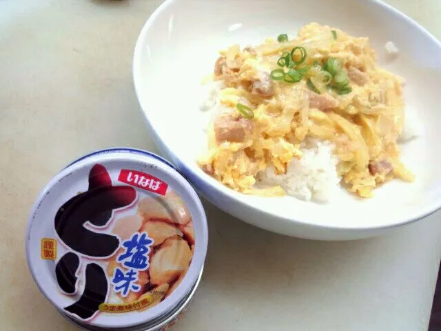 Snapdishの料理写真:親子丼　焼き鳥の缶詰めで！|カントリーキッチンさん