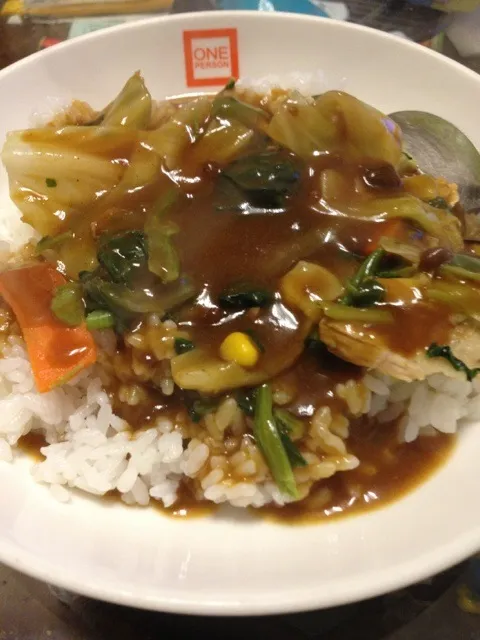 野菜炒めカレー|式神さん