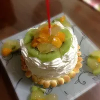 Snapdishの料理写真:一歳誕生日ケーキ|はなさん