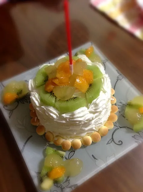 Snapdishの料理写真:一歳誕生日ケーキ|はなさん