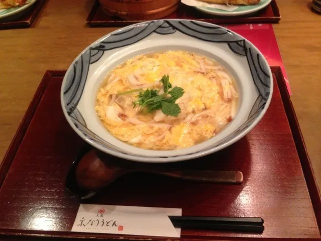 Snapdishの料理写真:卵とじ湯葉うどん＼(^o^)／|ゆきさん