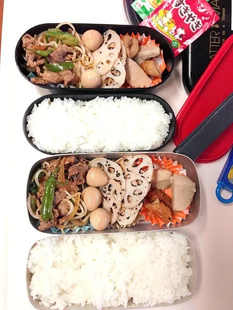 Snapdishの料理写真:中２男子の作るお弁当✨|ちーちゃんさん