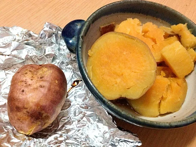 焼き芋&サツマ芋の甘煮|5児のママさん