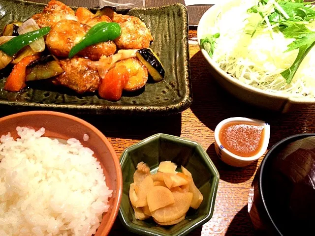 大戸屋  真鱈と野菜の黒酢あん定食|ゆうきさん