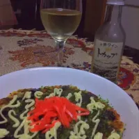 Okonomiyaki with Tokachi white wine|akanushka tatteeさん