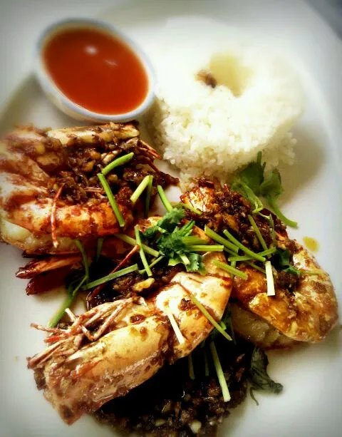 กุ้งม้าลายทอดกระเทียมพริกไทย @ แป๊ะราดหน้ามหาชน|ญ.ญิ๋ง เขี้ยวใหญ่さん