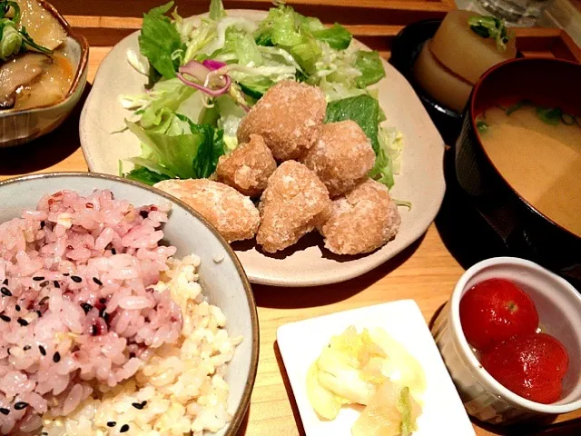 おからこんにゃくからあげ！定食( ›◡ु‹ )|れいさん