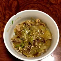 Snapdishの料理写真:ポン酢で味付け、豚丼|やぐぐんさん