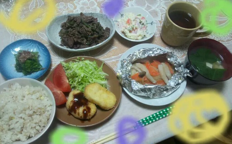 Snapdishの料理写真:☆だんなさん晩御飯☆|あゆみさん