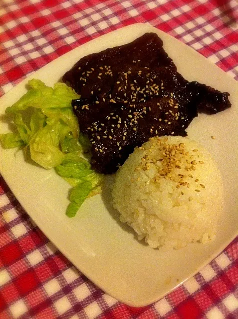 Snapdishの料理写真:Yakiniku 突然和食シリーズ 焼肉定食風|yukiko kigoshiさん