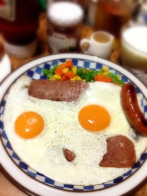 黄身ちっちゃ❗今日の朝ごはん|にょんにいさん