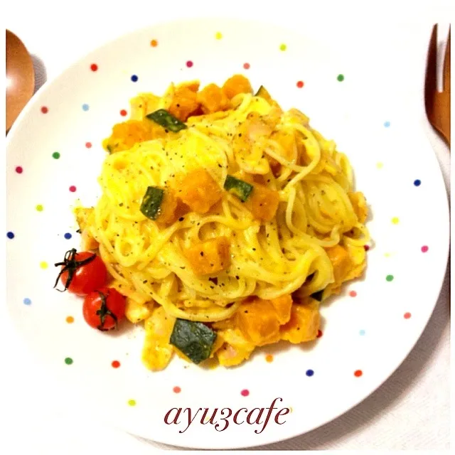 かぼちゃのクリームパスタ|ayu3cafeさん