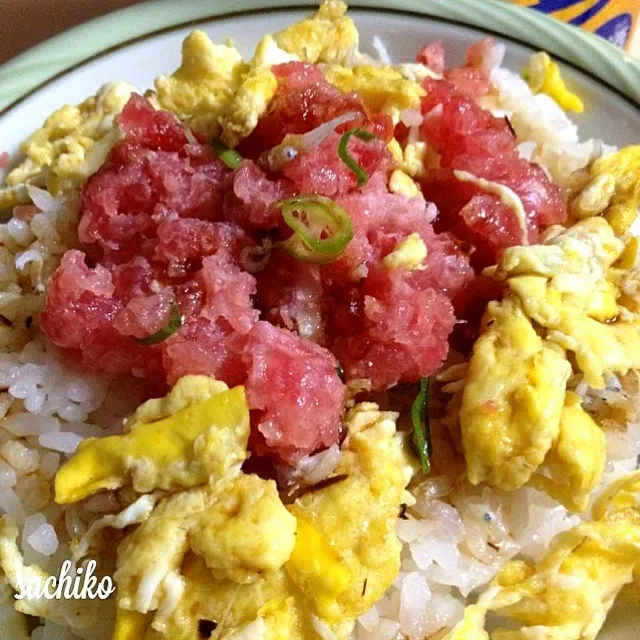 Snapdishの料理写真:乗せただけの🍚ネギトロ丼|Sachi🍇さん