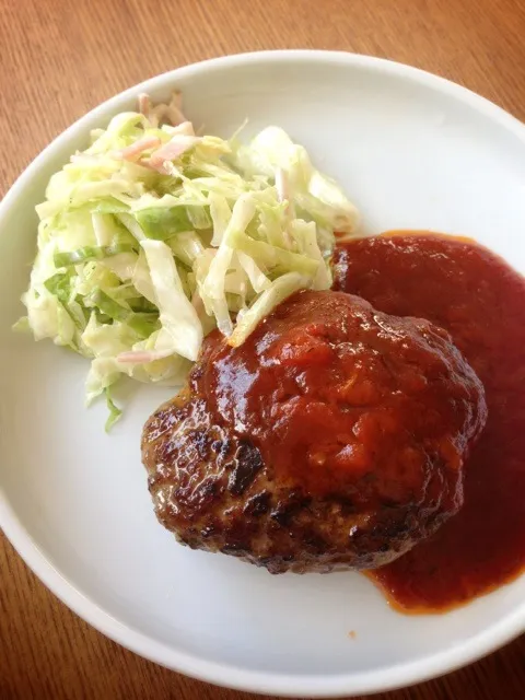 夜ご飯のあまりハンバーグ|スイッチディッシュさん