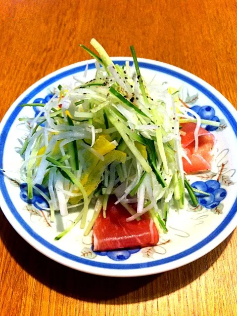 生ハムの野菜たっぷりカルパッチョ|まつださんさん