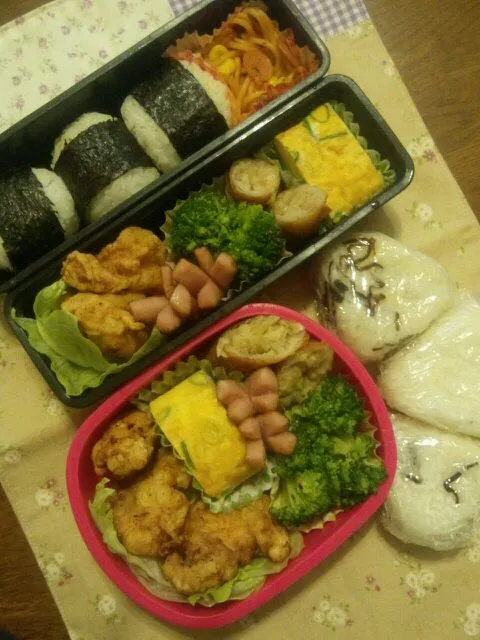 息子のラグビー試合のお弁当！息子と私の！|まえださん