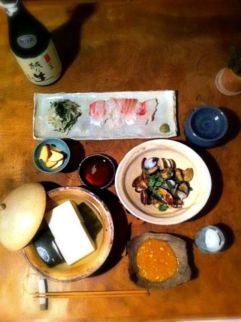 本日の晩酌。日本酒にはまりまして、のツマミ。|つるたさん