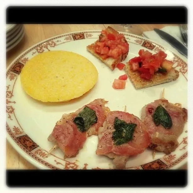 Polenta&Bruschetta&Saltimbocca|Qinさん