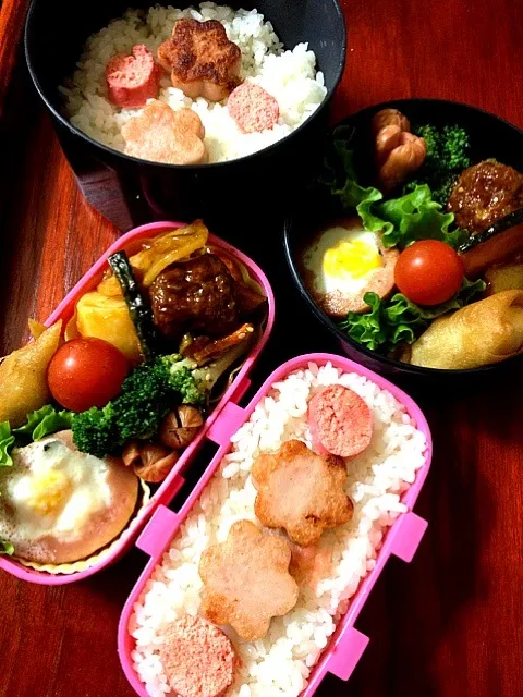 Snapdishの料理写真:通学＆パパ弁当|marinaさん