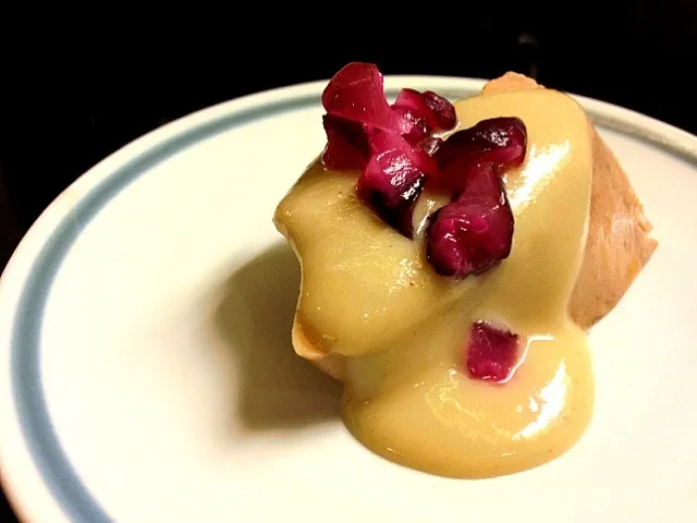 Creamy angler fish liver w piquant mustard miso|su ann chongさん