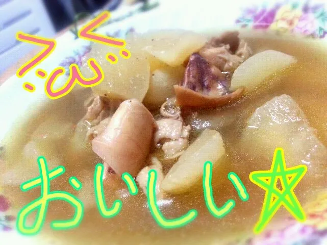 chicken & dried squid radish soup|hakubaraさん